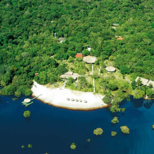 Vue aérienne Amazon Eco Park Lodge Brésil, Voyage au Brésil